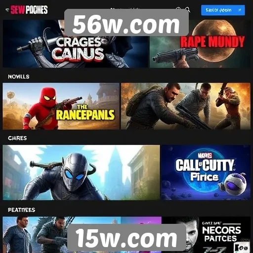 Comparativo de jogos populares disponíveis no 56w.com